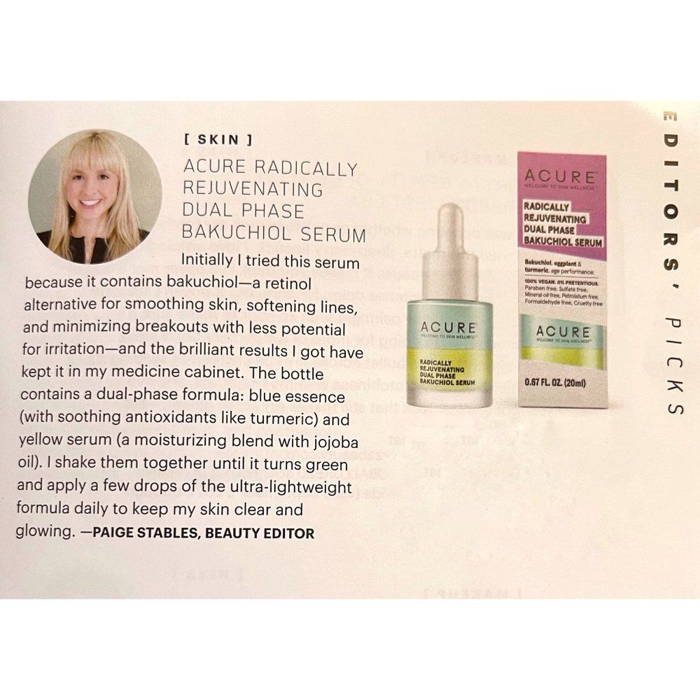 ACURE Radically Rejuvenating Dual Phase Bakuchiol Serum NIB Travel Size 10 ml - Picture 8 of 11